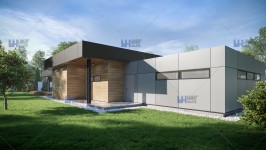 Proiect personalizat casa moderna cu placare HPL - Bucuresti
